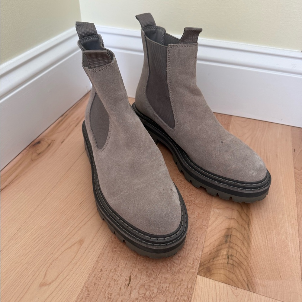 Dolce Vita Gray Suede Ankle Boots